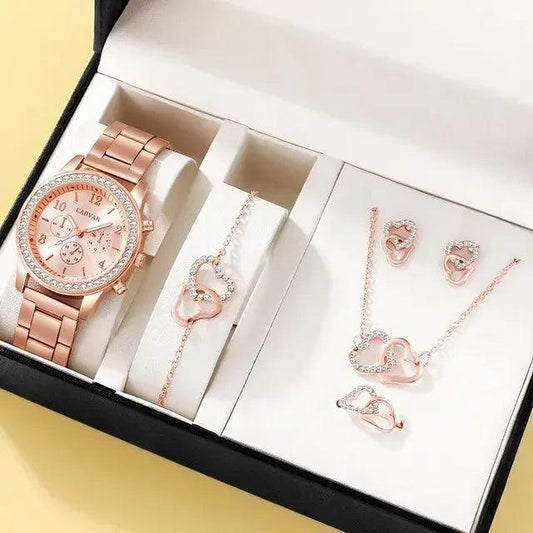Elegant Rose Gold Watch Ensemble - MANDOTOS