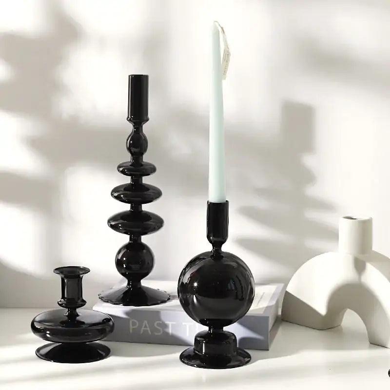 Elegant Rue Glass Candle Holder - MANDOTOS