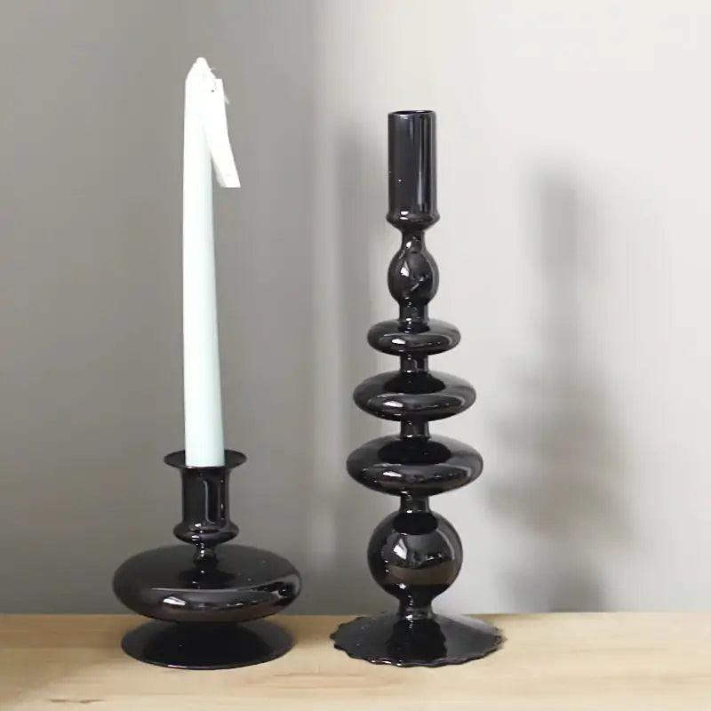 Elegant Rue Glass Candle Holder - MANDOTOS