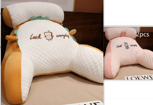 Sofa Fluffy Cushion Luncheon Pillow Triangle Reading Cushion Bedside Soft Large Backrest Lumbar Cushion Office Chair Cushion - MANDOTOS