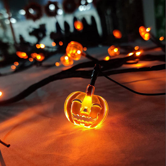 Halloween LED Willow Vine String Light Cool Cartoon Bat Pumpkin Decoration For Indoor Outdoor Party House Decor - MANDOTOS