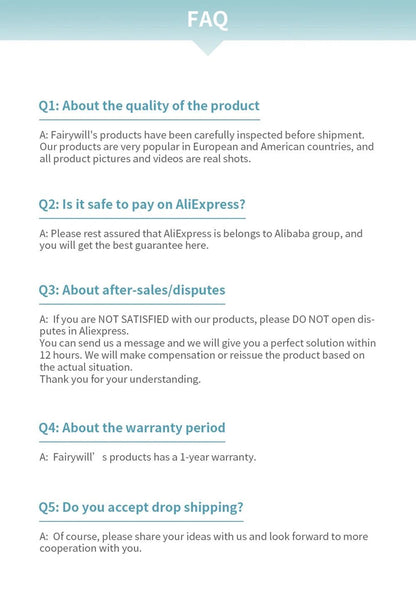 Fairywill Oral Irrigator Portable Water Flosser Dental Teeth Cleaning Waterproof USB Charge With 5 Jets For Braces, Travel - MANDOTOS