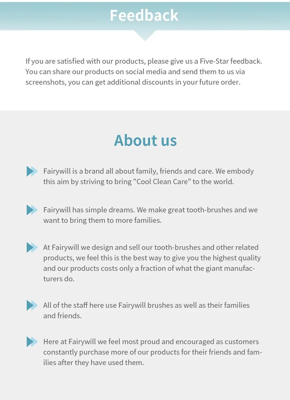 Fairywill Oral Irrigator Portable Water Flosser Dental Teeth Cleaning Waterproof USB Charge With 5 Jets For Braces, Travel - MANDOTOS