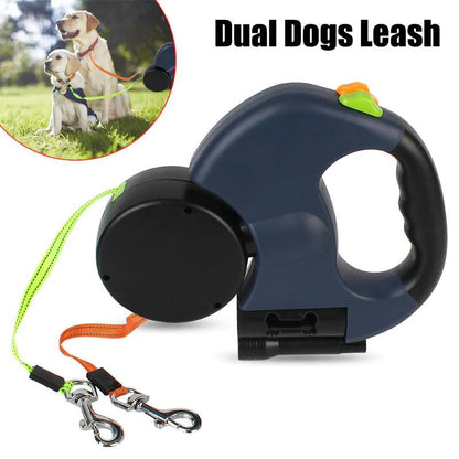 Flexi Dual-Dog Retractable Leash - MANDOTOS