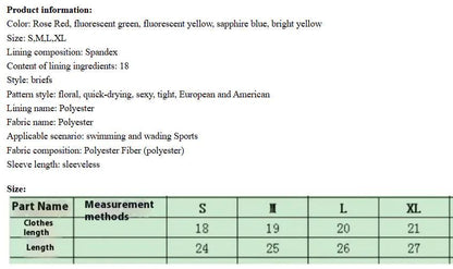 Floral Stripe Lace-up Swimwear - MANDOTOS