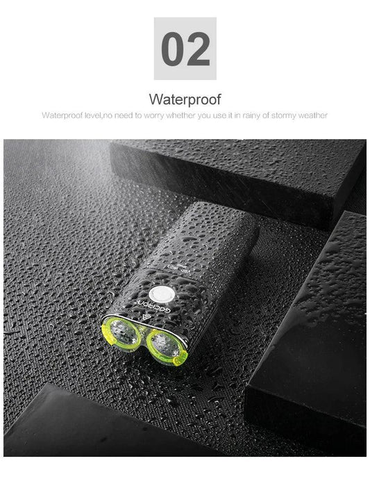 GACIRON 400-1800 Lumens Bicycle Front Light USB Rechargeable Cycling Headlight Flashlight MTB Road Bike Waterproof LED Head Lamp - MANDOTOS