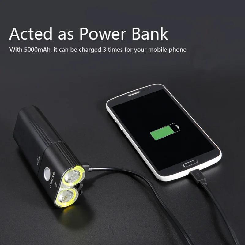 GACIRON 400-1800 Lumens Bicycle Front Light USB Rechargeable Cycling Headlight Flashlight MTB Road Bike Waterproof LED Head Lamp - MANDOTOS