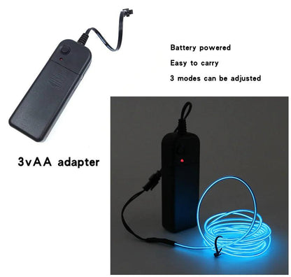 Glowing EL Wire Neon Tube Strings for Decor with Controller - MANDOTOS