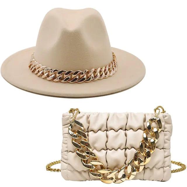 Gold Chain Fedora Luxury - MANDOTOS