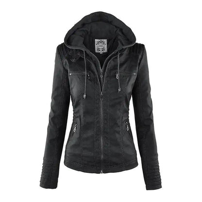 Gothic Faux Leather Jacket - MANDOTOS