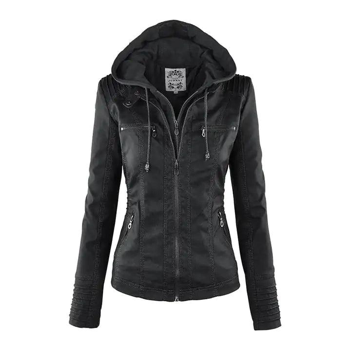 Gothic Faux Leather Jacket - MANDOTOS