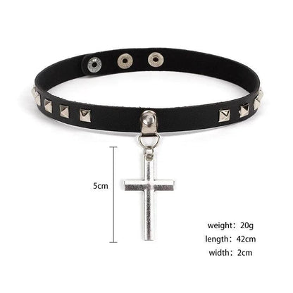 Harajuku Punk Cross Choker - MANDOTOS
