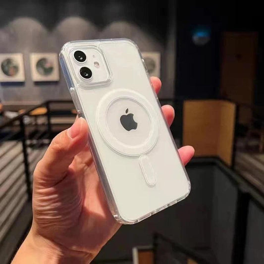 Hard Crystal Original Magnectic Case For iPhone 13 12 11 14 15 16Pro Max XSMAX XR SE 7 8Plus For Magsafe Wireless Charging Cover - MANDOTOS