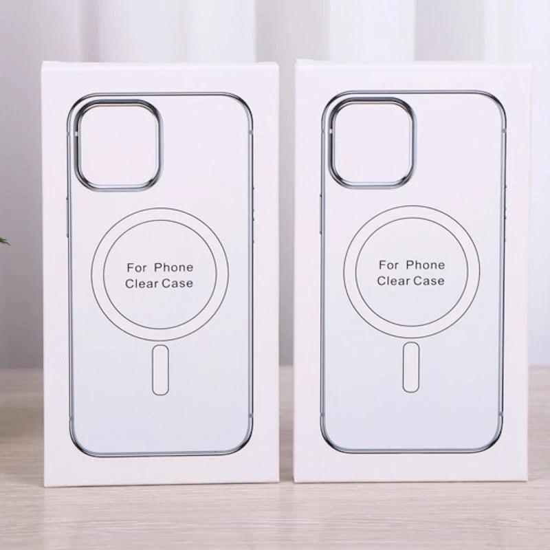 Hard Crystal Original Magnectic Case For iPhone 13 12 11 14 15 16Pro Max XSMAX XR SE 7 8Plus For Magsafe Wireless Charging Cover - MANDOTOS