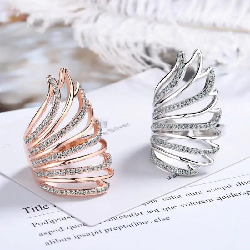 Heavenly Diamond Wing Ring - MANDOTOS