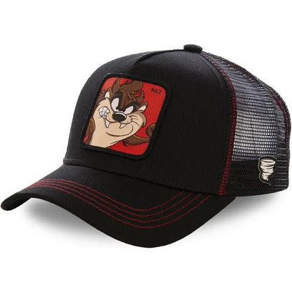 Hot Sale Unisex Anime Cartoon Cap High Quality Embroidered Patch Draw Baseball Cap Male Female Trucker Hat Mesh Hats Sun Hat - MANDOTOS