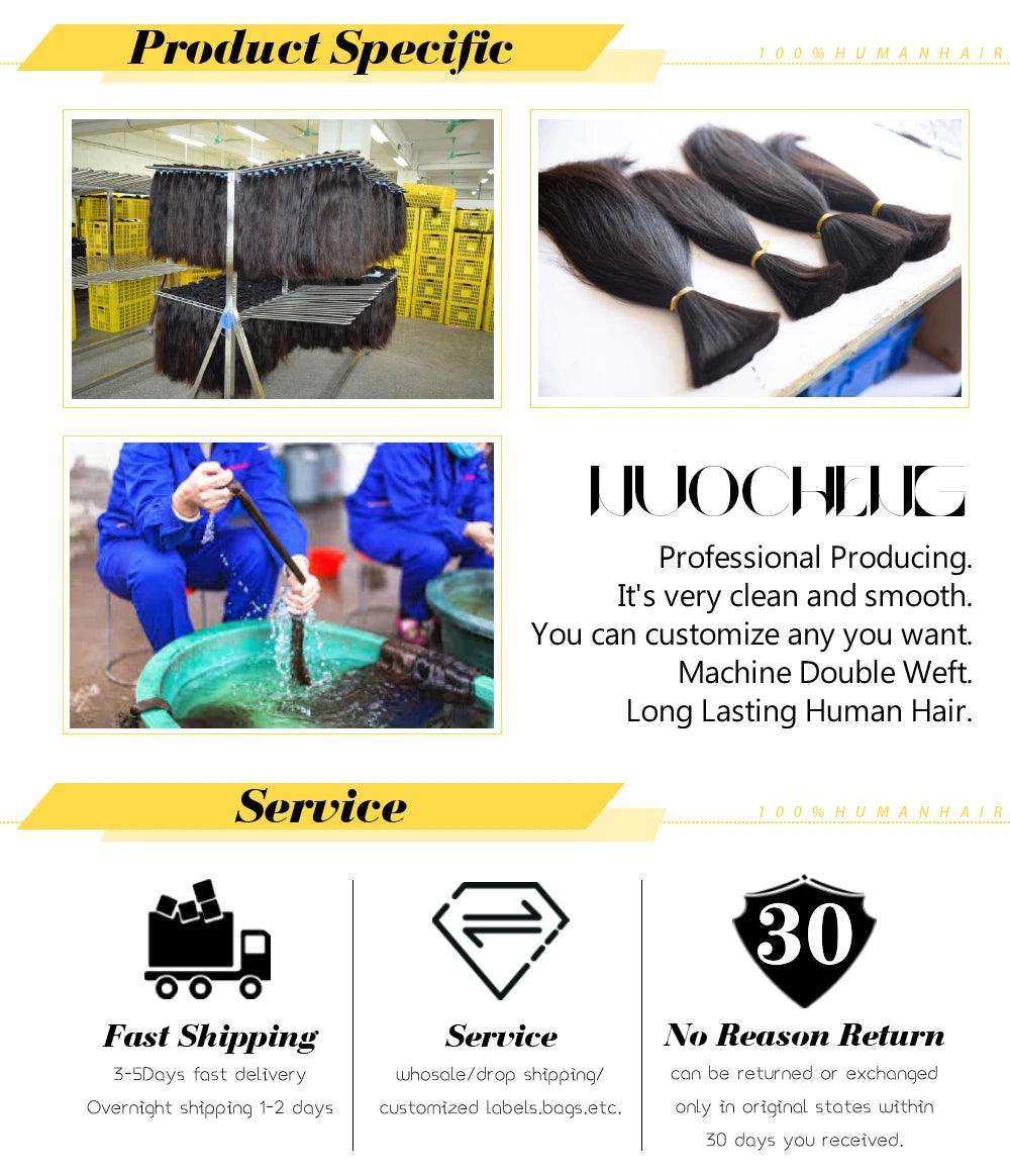 Human Braiding Hair 1 Bundle 20 Inch Human Hair Bundles for Braiding Highlight P4/27 Color Deep Wave Bulk Human Hair Bundles - MANDOTOS