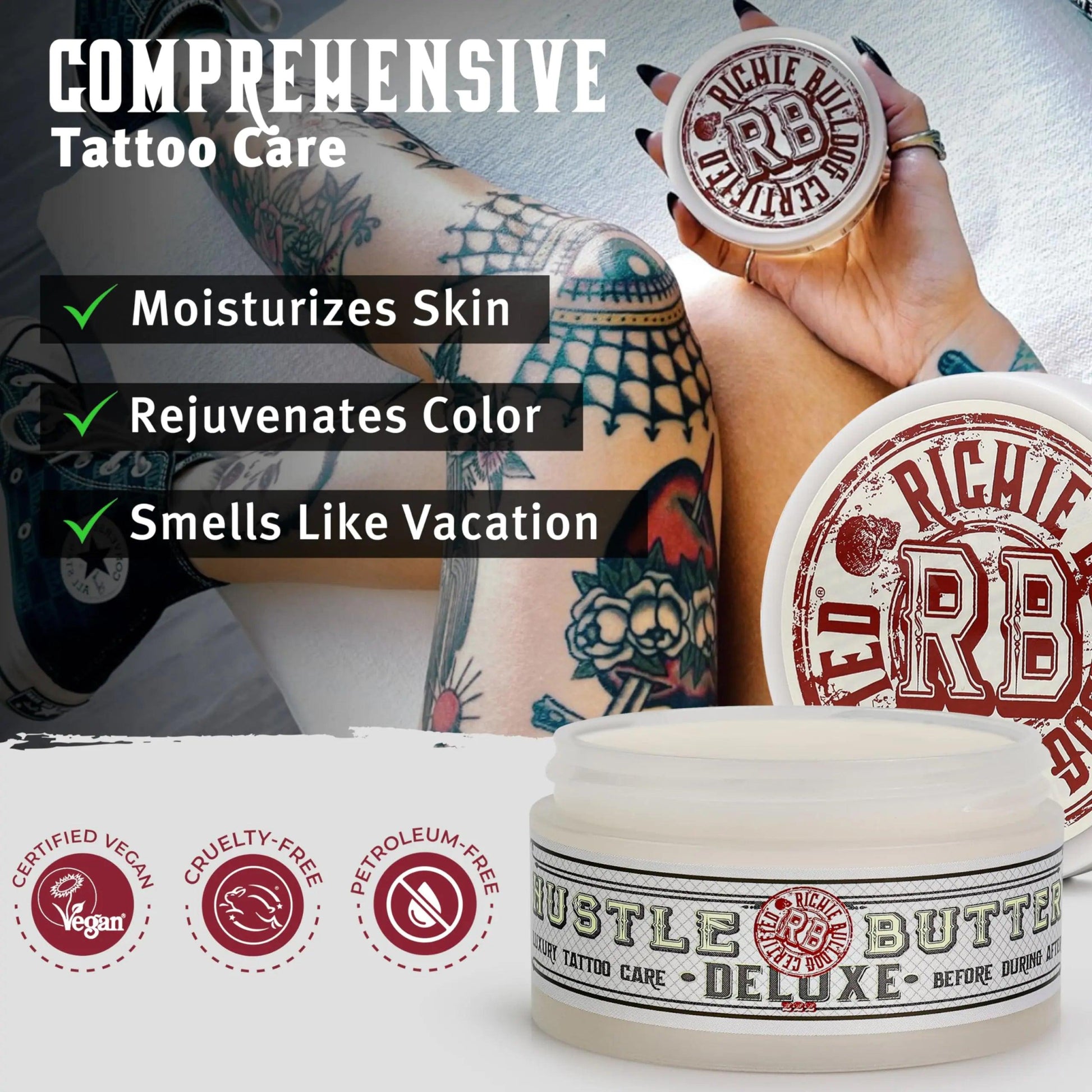 Hustle Tattoo Care Balm Twin Pack - Vegan & Petroleum-Free - MANDOTOS