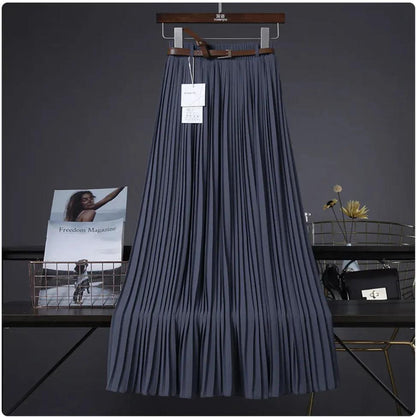 Elegant Pleated Chiffon Skirt - MANDOTOS