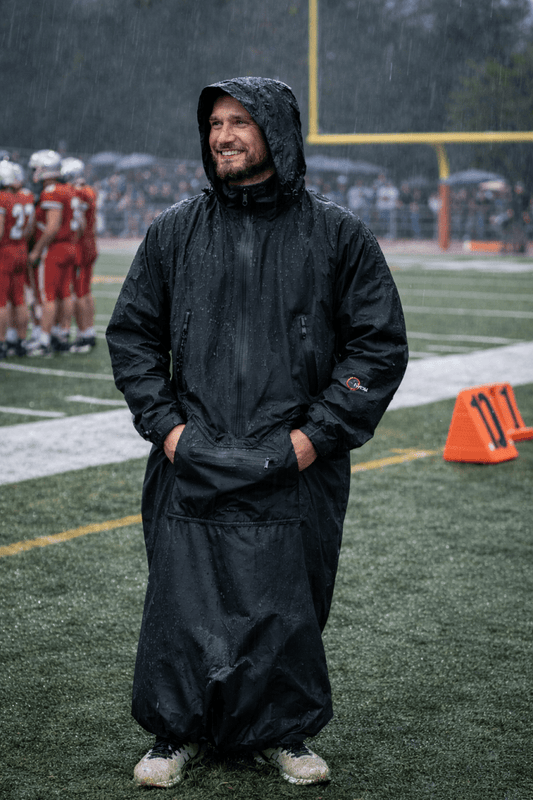 IWOM WeatherShield Convertible Jacket shown worn open, displaying adjustable features and durable fabric for versatile weather protection.
