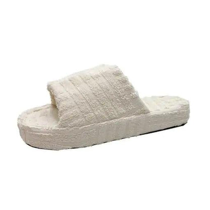Ladies' Plush Slip-On Slippers - MANDOTOS