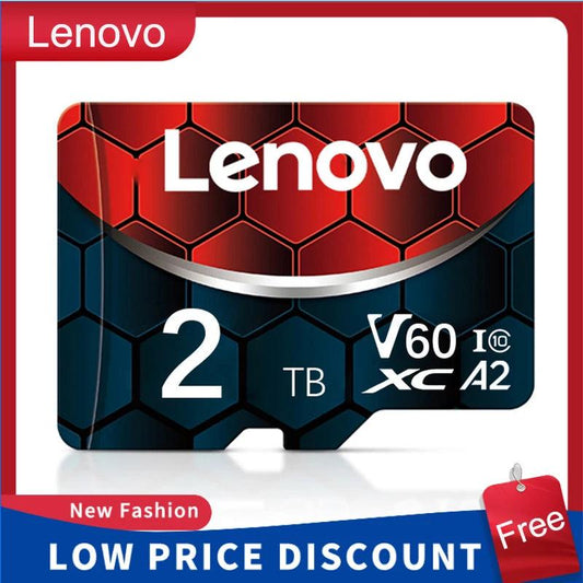 Lenovo Memory Card 128GB Class 10 V60 TF Card 2TB 1TB 512GB 256GB A2 U3 Micro SD Card For Mobile Phone PC Speaker HD Camera - MANDOTOS