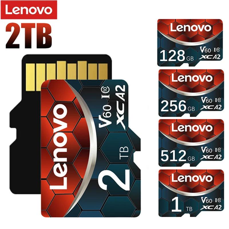 Lenovo Memory Card 128GB Class 10 V60 TF Card 2TB 1TB 512GB 256GB A2 U3 Micro SD Card For Mobile Phone PC Speaker HD Camera - MANDOTOS