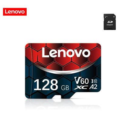 Lenovo Memory Card 128GB Class 10 V60 TF Card 2TB 1TB 512GB 256GB A2 U3 Micro SD Card For Mobile Phone PC Speaker HD Camera - MANDOTOS