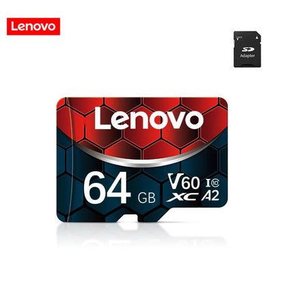 Lenovo Memory Card 128GB Class 10 V60 TF Card 2TB 1TB 512GB 256GB A2 U3 Micro SD Card For Mobile Phone PC Speaker HD Camera - MANDOTOS