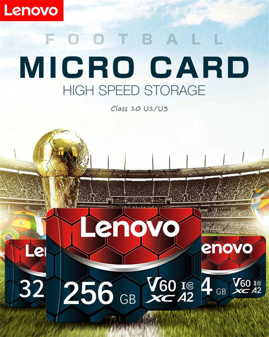 Lenovo Memory Card 128GB Class 10 V60 TF Card 2TB 1TB 512GB 256GB A2 U3 Micro SD Card For Mobile Phone PC Speaker HD Camera - MANDOTOS