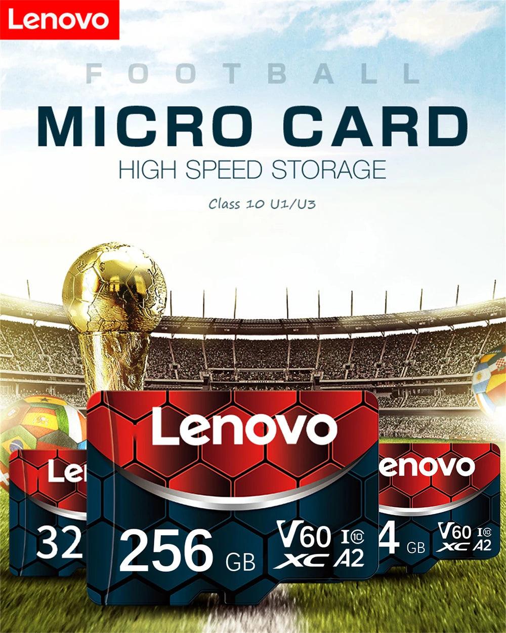 Lenovo Memory Card 128GB Class 10 V60 TF Card 2TB 1TB 512GB 256GB A2 U3 Micro SD Card For Mobile Phone PC Speaker HD Camera - MANDOTOS