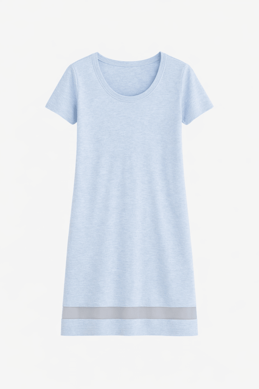 Lusome Sleep USA Gabriela Nightie chemise made of soft fabric, featuring delicate lace details and a relaxed fit.