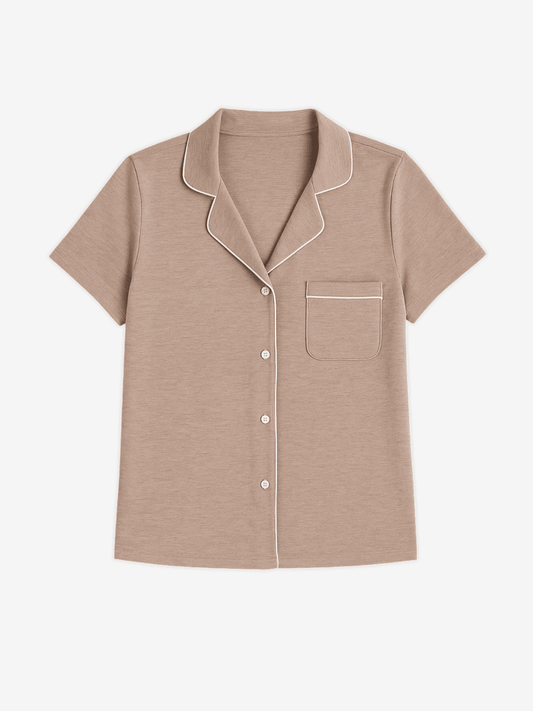 Lusome Sleep USA Donna short sleeve shirt in soft, breathable fabric with a relaxed fit and stylish design.