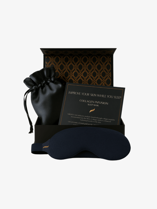 Lusome Sleep USA Collagen Infusion Sleep Mask for skin care, soft texture and hydrating formula for overnight skin rejuvenation.