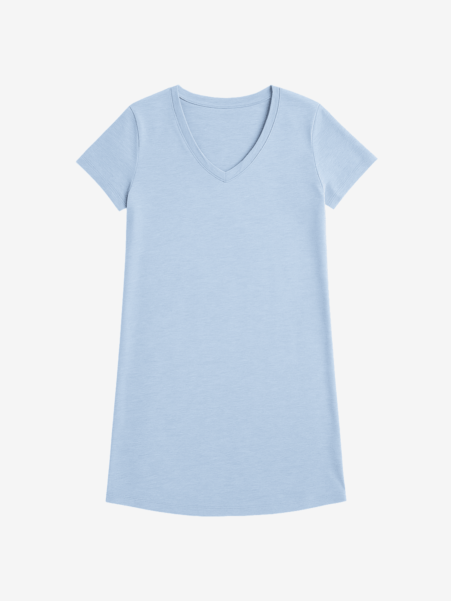 Lusome Sleep USA Eva sleepshirt shown in soft fabric with long sleeves and relaxed fit, perfect for comfortable nightwear.
