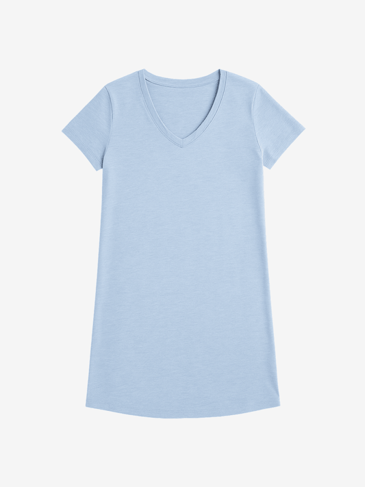 Lusome Sleep USA Eva sleepshirt shown in soft fabric with long sleeves and relaxed fit, perfect for comfortable nightwear.