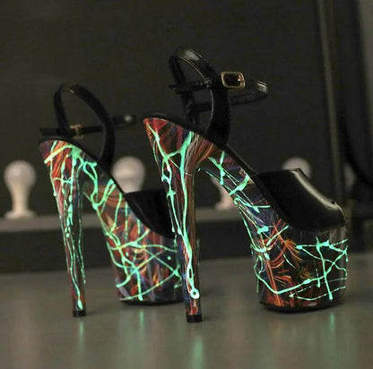 Lustrous Leather Stilettos - MANDOTOS