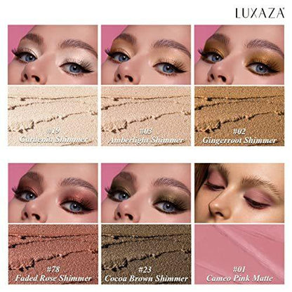 LUXAZA 6PCS Shimmer Neutral Brown Eyeshadow Stick Makeup Set - MANDOTOS