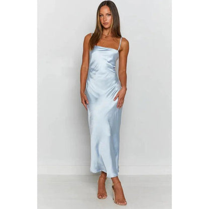 Luxurious Satin Soirée Gown - MANDOTOS