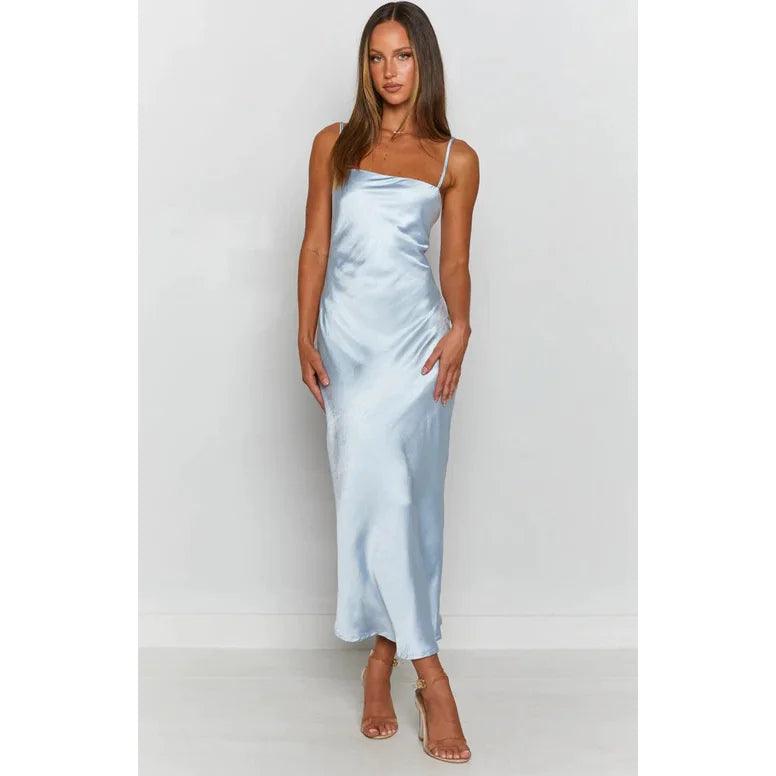 Luxurious Satin Soirée Gown - MANDOTOS