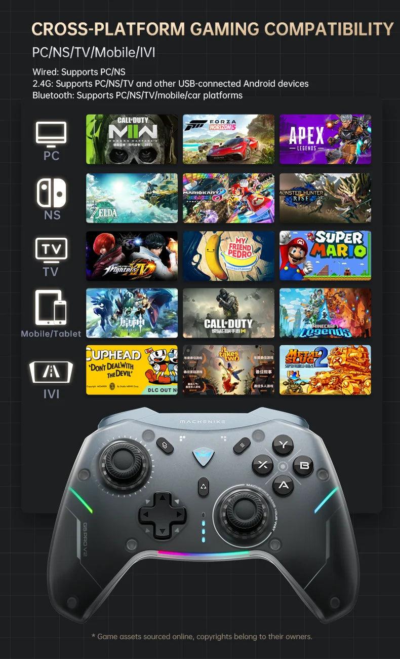 MACHENIKE G5Pro V2 Ultimate Gaming Controller Optical Trigger ABXY Button Hot-Swappable Joystick 4K Resolution For Switch PC - MANDOTOS