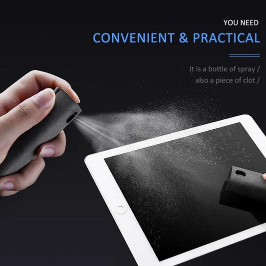Mandotos 2-in-1 phone and computer screen cleaner kit with microfiber cloth for dust removal and screen cleaning.
