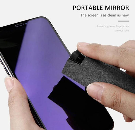 Mandotos 2-in-1 phone and computer screen cleaner kit with microfiber cloth for dust removal and screen cleaning.