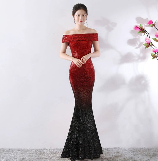 Mandotos long birthday party dress for women, slimming fit, elegant design, perfect for celebrations and special occasions.