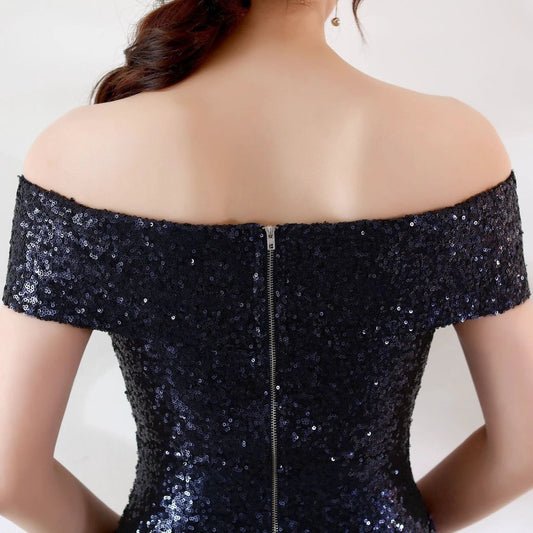 Mandotos birthday party dress for women, slim-fitting long dress ideal for hosting events and celebrations.
