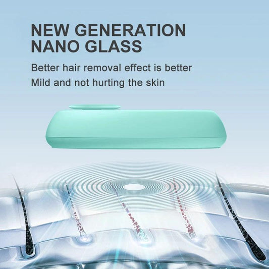 Mandotos CJEER Upgraded Crystal Hair Removal Magic Crystal Eraser for women and men, handheld skincare tool for hair removal.