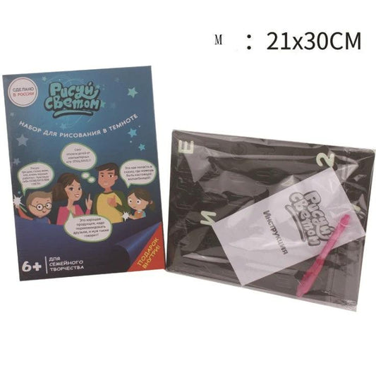 Mandotos Educational Toy Drawing Pad with 3D magic light effects and puzzle board for creative sketching and learning fun