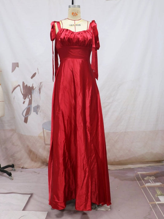 Mandotos sleeveless camisole gown, elegant evening bridesmaid dress for women, stylish and comfortable formal dress.