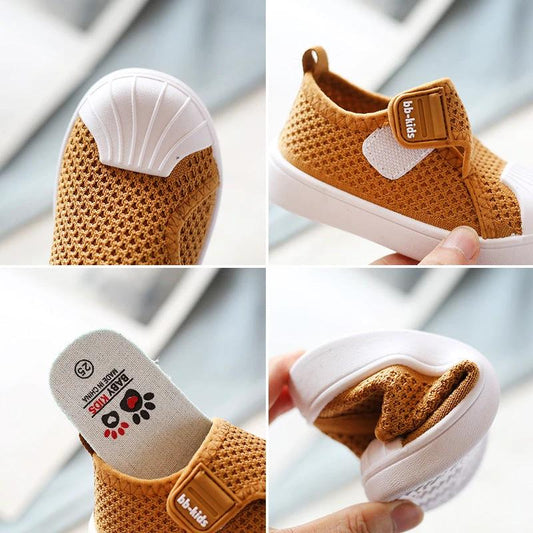 Mandotos girls and boys casual sneakers for infants and toddlers, with non-slip soft soles, suitable for spring and everyday wear.