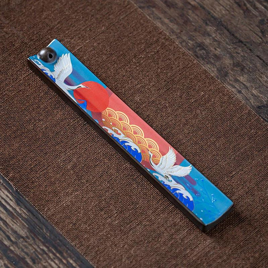 Mandotos ceramic cloisonne incense burner with enamel wire design, ideal for tea ceremony ambiance and home decor.